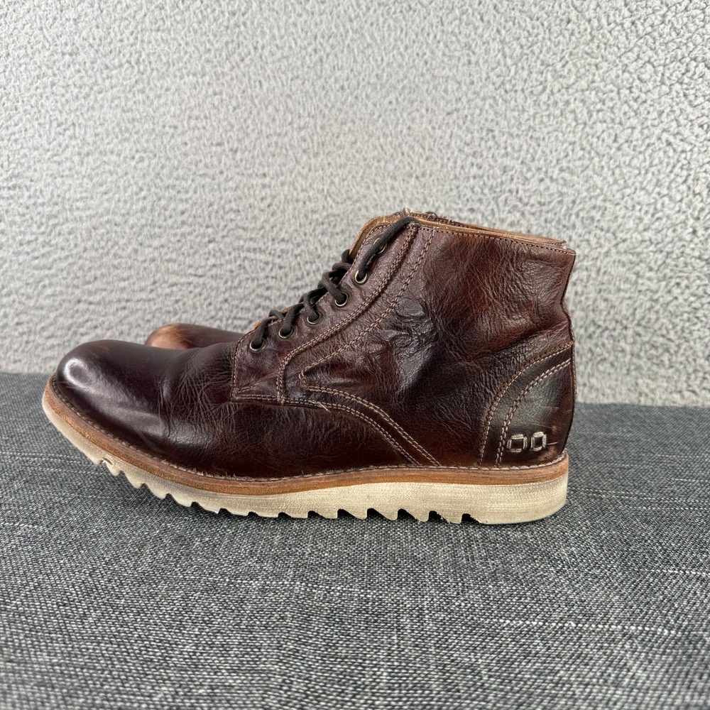 Bed Stu Bradley II Chukka Boot Mens 10 Teak Brown Leather Cobbler Ripple Sole